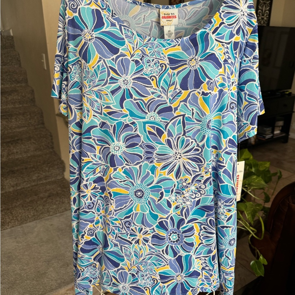 NWtags, beautiful Ruby Rd blouse 2xl